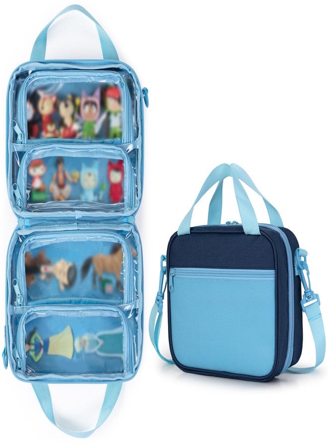 LoDrid Case Compatible with Toniebox Character (Up to 20), Figure Case Holder for Audio Player Figure with Handle and Shoulder Strap, Blue, Bag Only (Patent Design) - Image 1